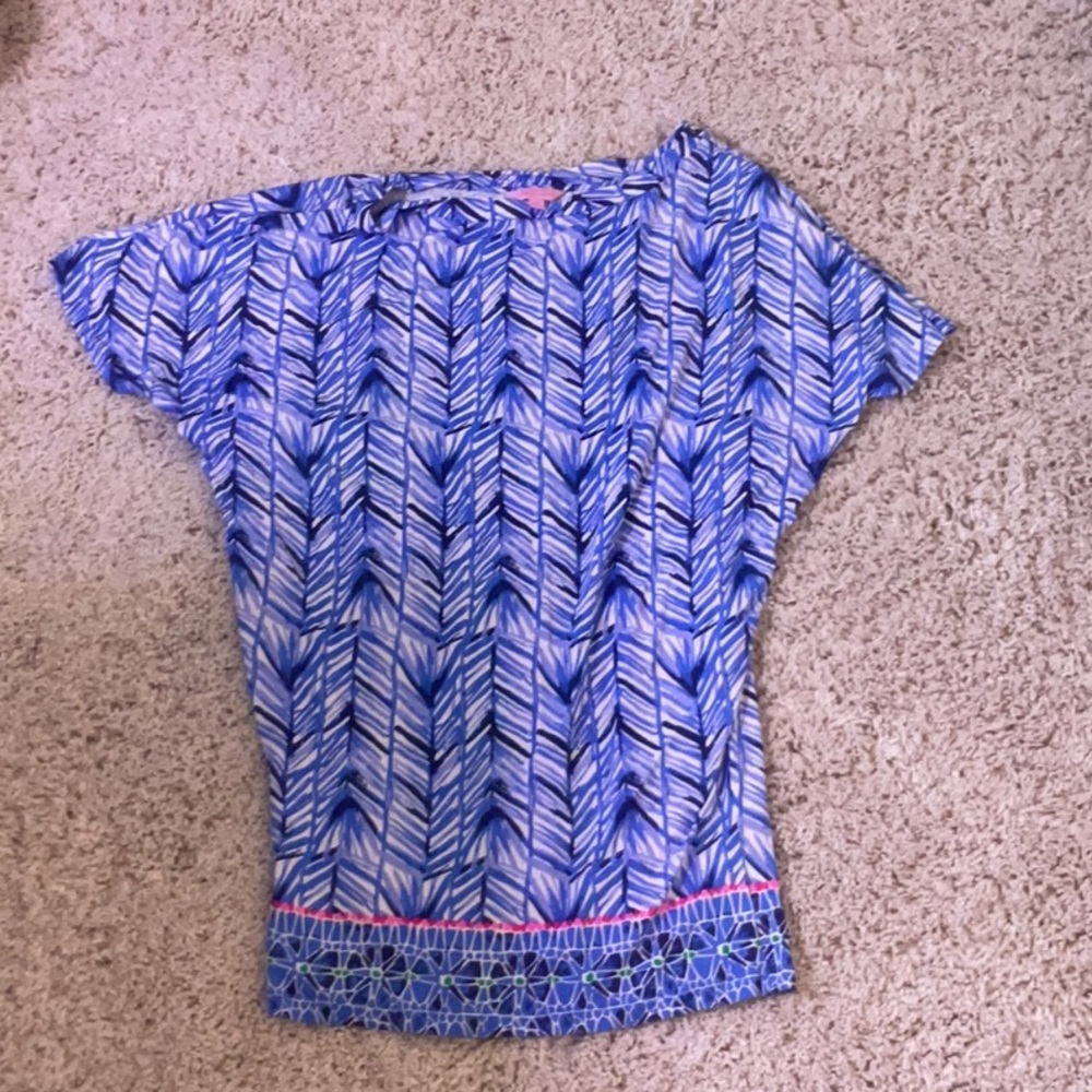 Blue Patterned Women's Coverup